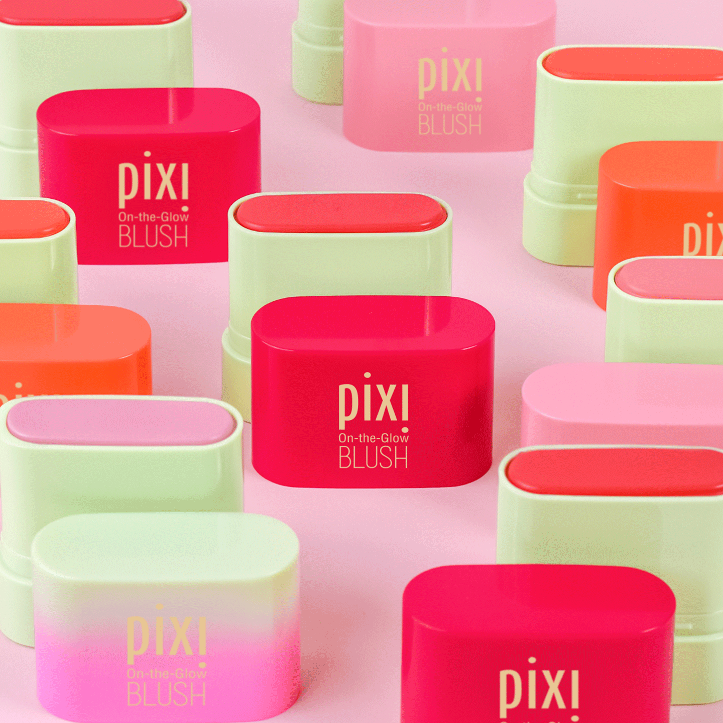 On-the-Glow BLUSH petite shown in multiple shades
